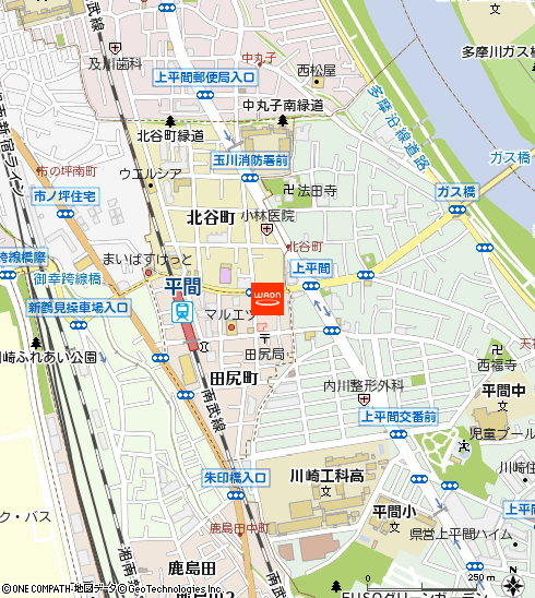 まいばすけっと田尻町店付近の地図